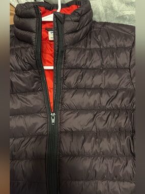 Women's Wind River Quilted Puffer Jacket - Brown with Orange Lining